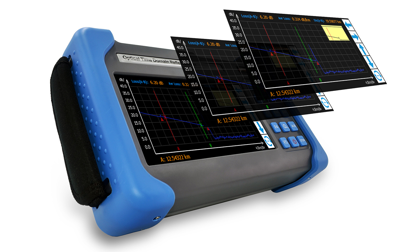 SPEEDWOLF 1310/1550nm 32/30dB OTDR 5.6inch Touch Screen 120KM(74.5mi) FTTH Fiber Optic Cabel Tester Tool with Visual Fault Locator(VFL)-SP-OTDR32F-T4